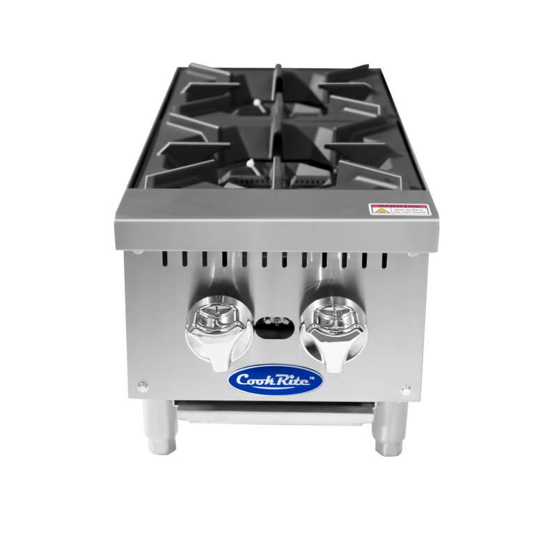 Atosa ACHP-2-LP 12 inch 2 Burner Propane Gas Hot Plate